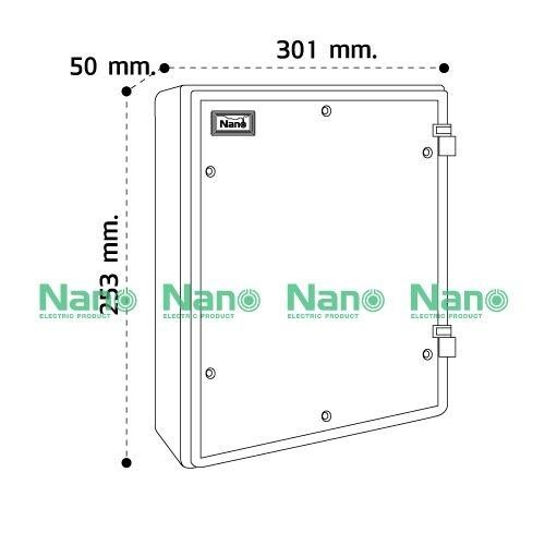 NANO แผงไฟฟ้าพลาสติก 304W-NNP (253*301*50mm.) ขาว(20/ลัง) - ภาพที่ 7