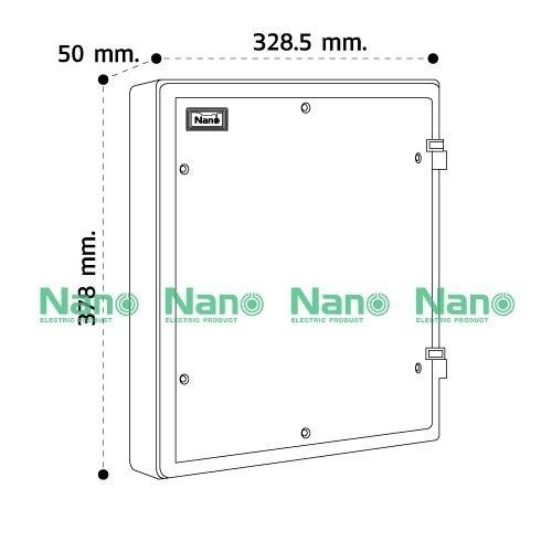 NANO แผงไฟฟ้าพลาสติก 305W-NNP (328.5*378*50mm.) ขาว(10/ลัง) - ภาพที่ 10