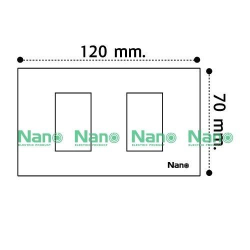 NANO แผงหน้ากากขอบเหลี่ยม NANO-400-2 (2ช่อง) (2*4) ขาว(80/ลัง) - ภาพที่ 4
