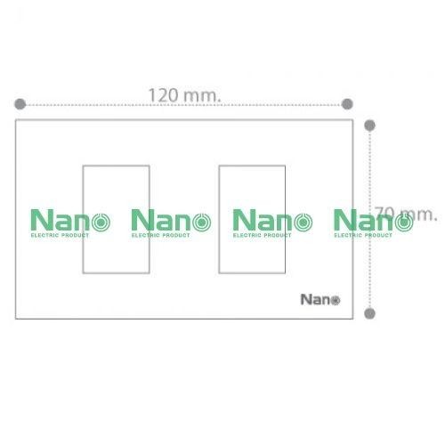 NANO แผงหน้ากากขอบเหลี่ยม NANO-400-2B (2ช่อง) (2*4) ดำ(80/ลัง) - ภาพที่ 4