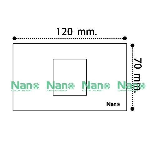 NANO แผงหน้ากากขอบเหลี่ยม NANO-400-5 (2ช่องกลาง) (2*4) ขาว(80/ลัง)  - ภาพที่ 4