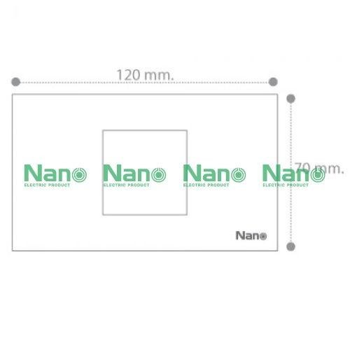 NANO แผงหน้ากากขอบเหลี่ยม NANO-400-5B (2ช่องกลาง) (2*4) ดำ(80/ลัง)  - ภาพที่ 4