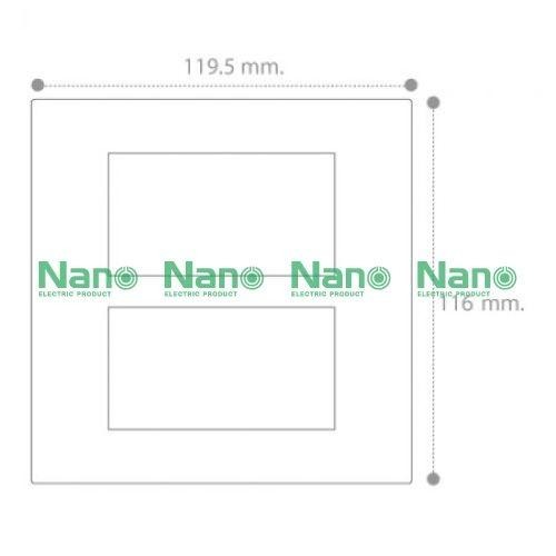 NANO แผงหน้ากากขอบเหลี่ยม NANO-400-6B (6ช่อง) (4*4) ดำ(80/ลัง) - ภาพที่ 4