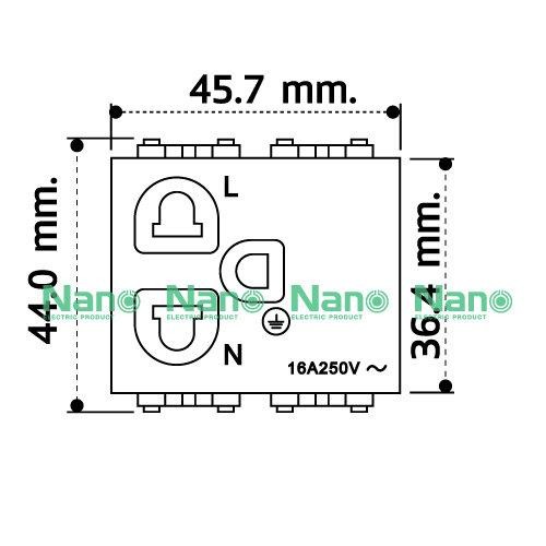 NANO เต้ารับเดี่ยวมีกราวน์ SC-P301 (2ช่อง) 16A.250V.ขาว(200/ลัง) - ภาพที่ 10