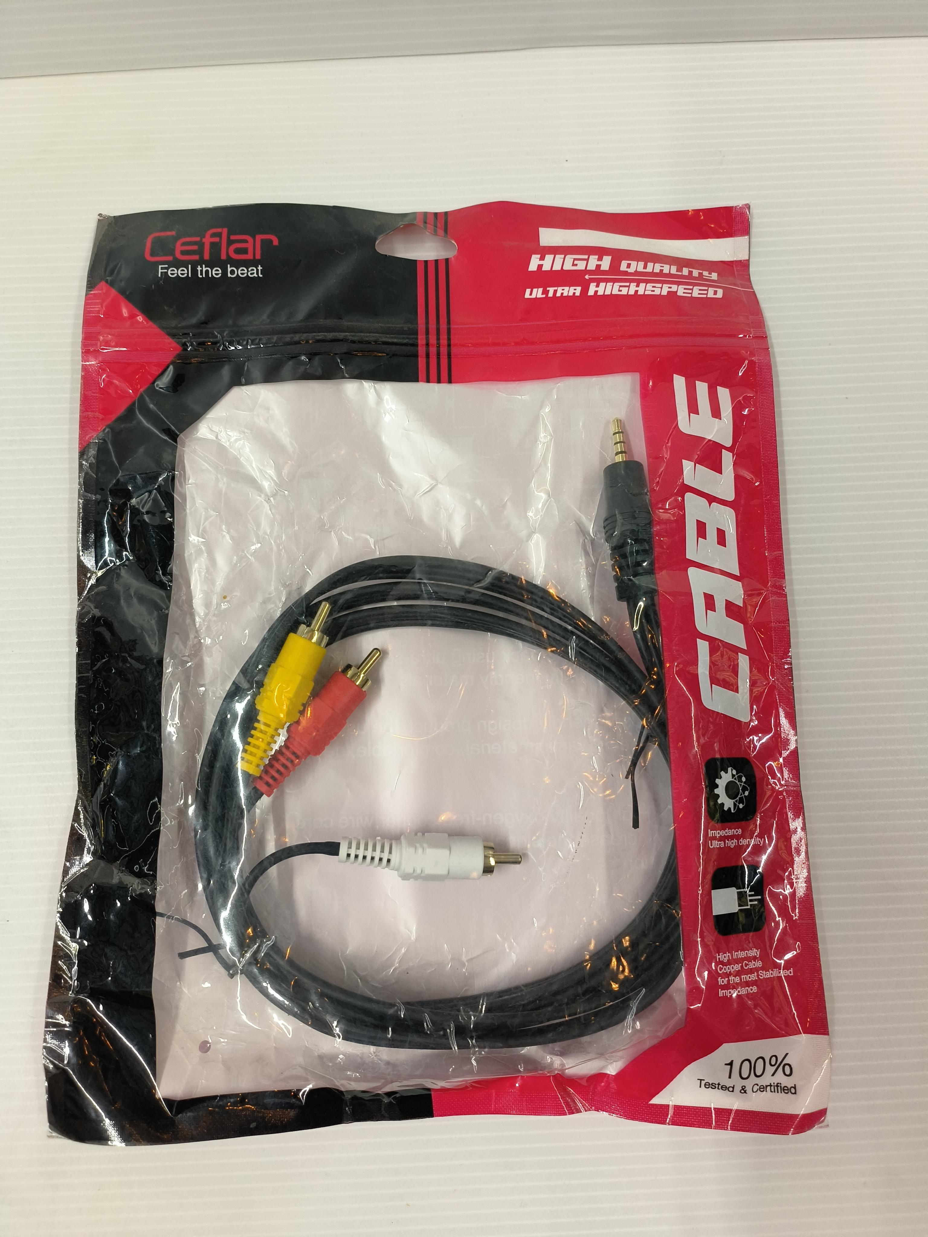สาย 3.5มม. ออกเป็น 3AV 1.5ม. CFC006 1.5M DC3.5M-RCA*3 แบรนด์ GMS CEFLAR - ระบบไฟฟ้าและระบบน้ำ ราคา 35 บาท