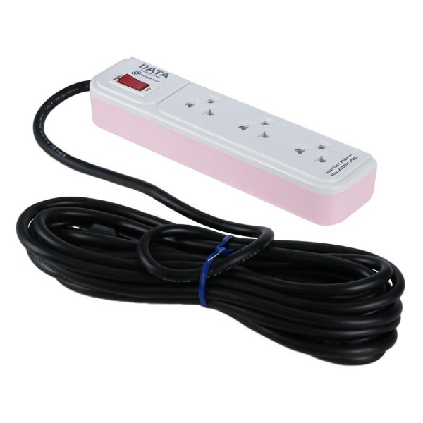 DATA ปลั๊กไฟ มอก. AP3159 3ช่อง 1สวิตซ์ 5ม. สีชมพู - ภาพที่ 5