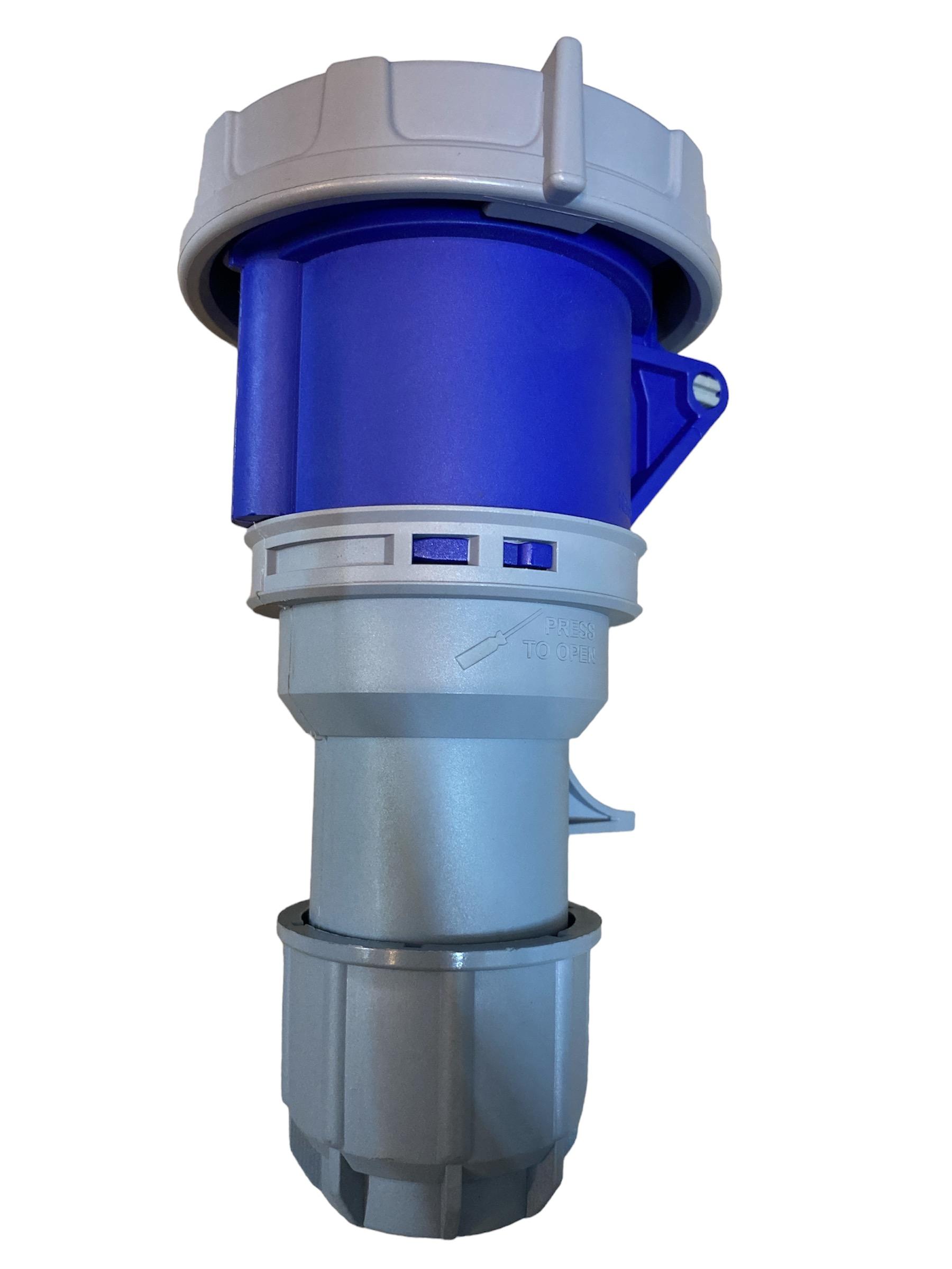 LONGWELL พาวเวอร์ปลั๊ก ตัวเมียต่อกลาง 2P+E 32A IP67 (RG-C2232)(กันน้ำ) แบรนด์ LONGWELL - ระบบไฟฟ้าและระบบน้ำ ราคา 290 บาท