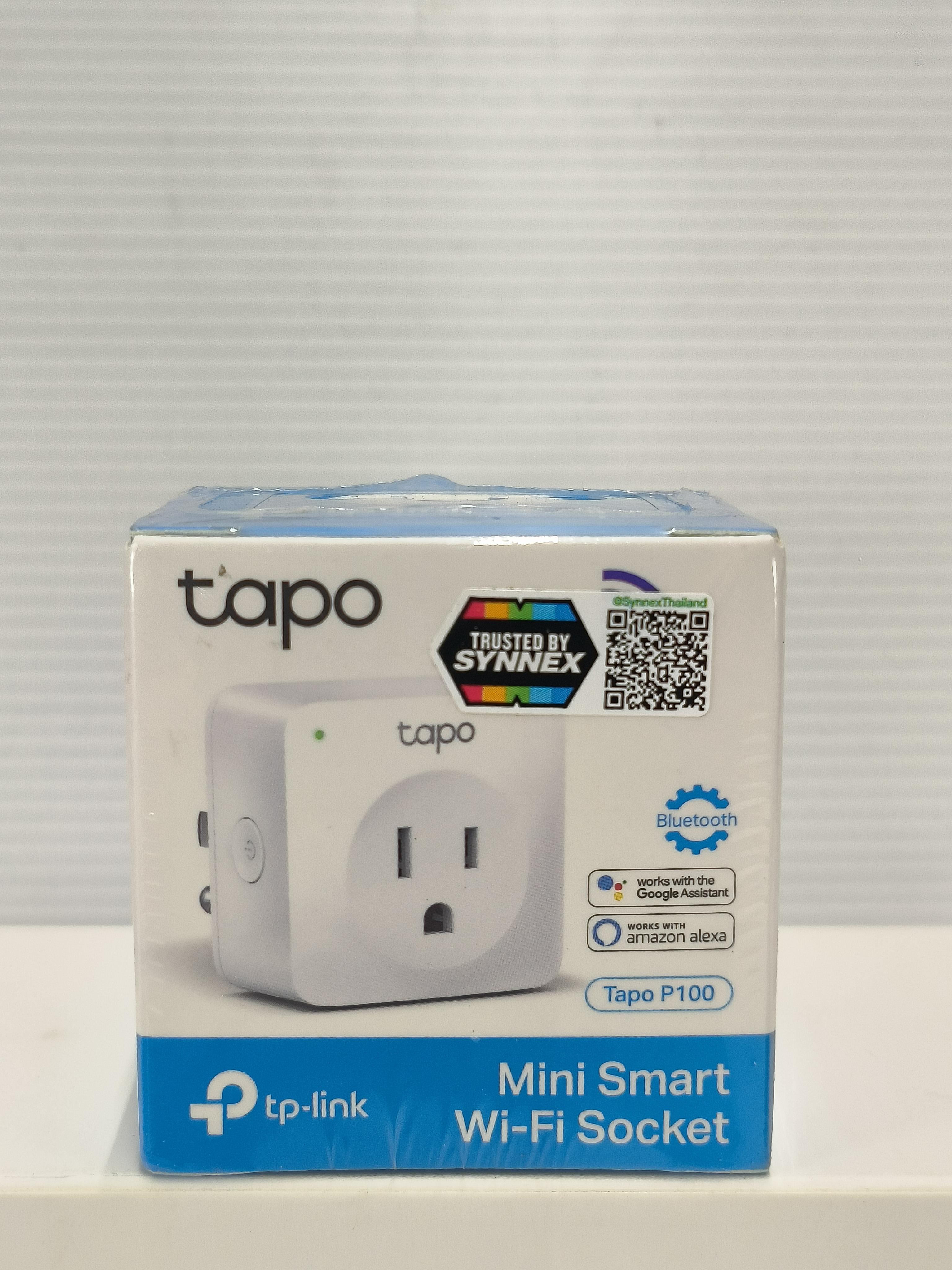 TP LINK ปลั๊กไฟอัจฉริยะ Mini Smart Wi-Fi Socket  Tapo P100 แบรนด์ TP LINK - ระบบไฟฟ้าและระบบน้ำ ราคา 289 บาท