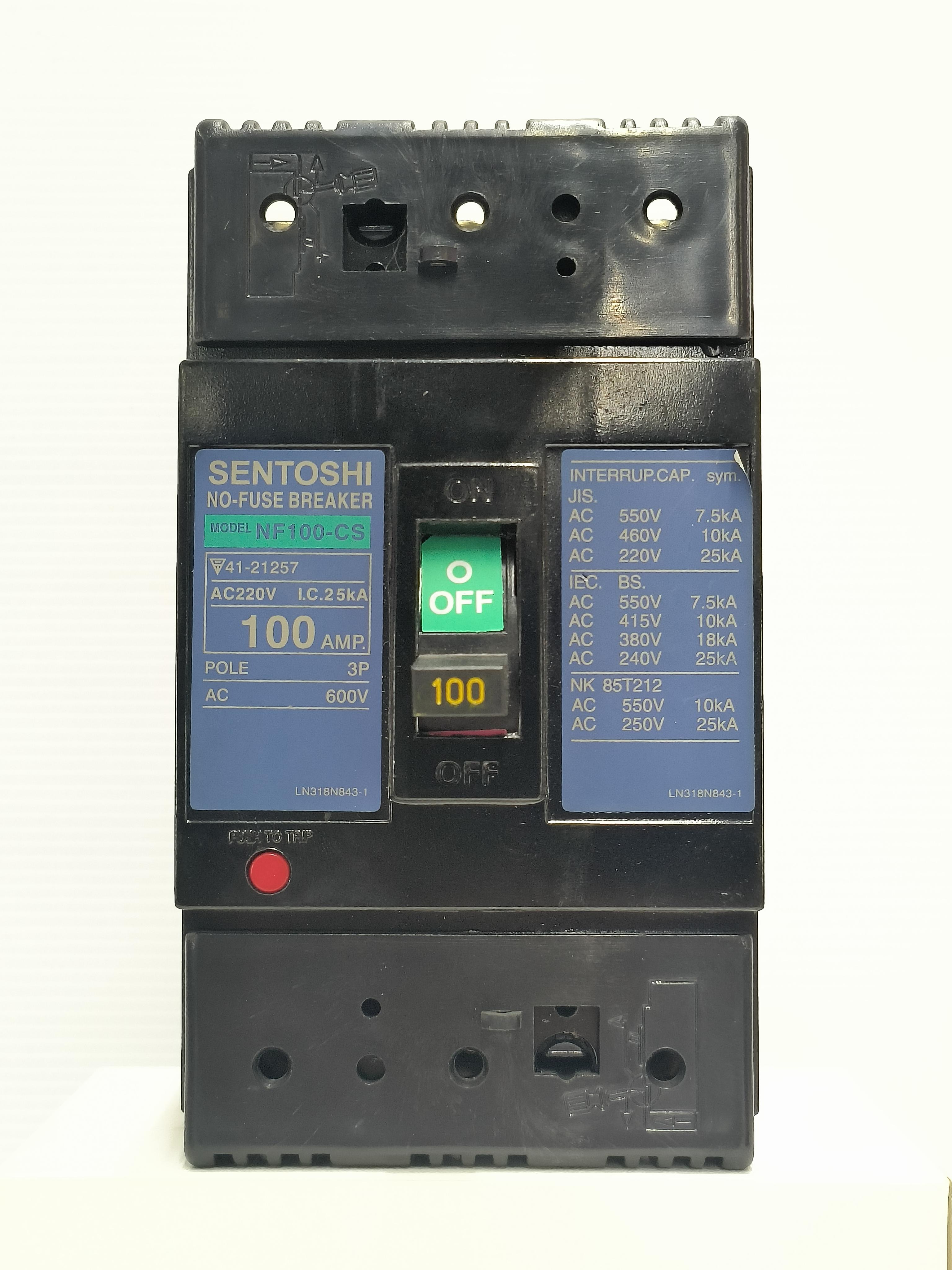 HALOSHI เบรคเกอร์ 3P 100A 100CS ดำ