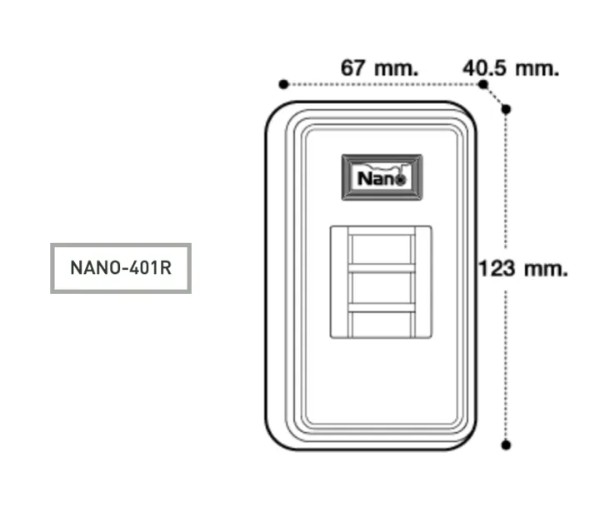 NANO กล่องเบรกเกอร์ NANO-401R (67*123*40.5mm) ขาว(100/ลัง) - ภาพที่ 6