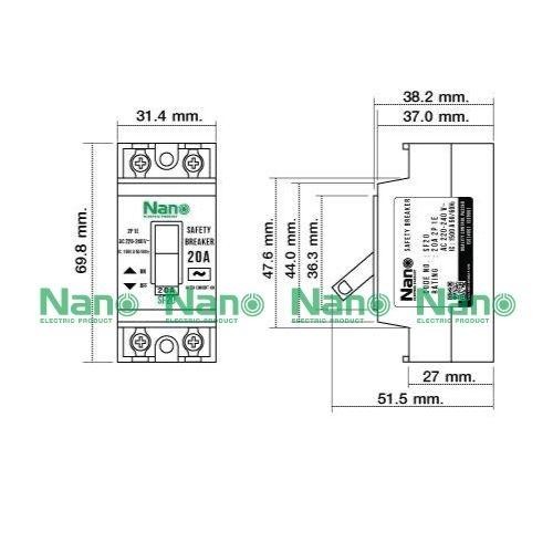 NANO เซฟตี้เบรกเกอร์ SF 20 (20A.)(200/ลัง) - ภาพที่ 7