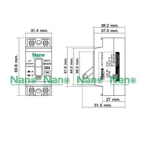NANO เซฟตี้เบรกเกอร์ SF 30 (30A.)(200/ลัง) - ภาพที่ 7