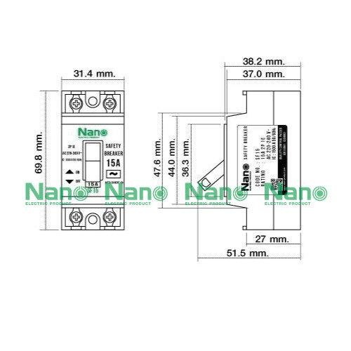NANO เซฟตี้เบรกเกอร์ SF15 15A (200/ลัง) - ภาพที่ 7