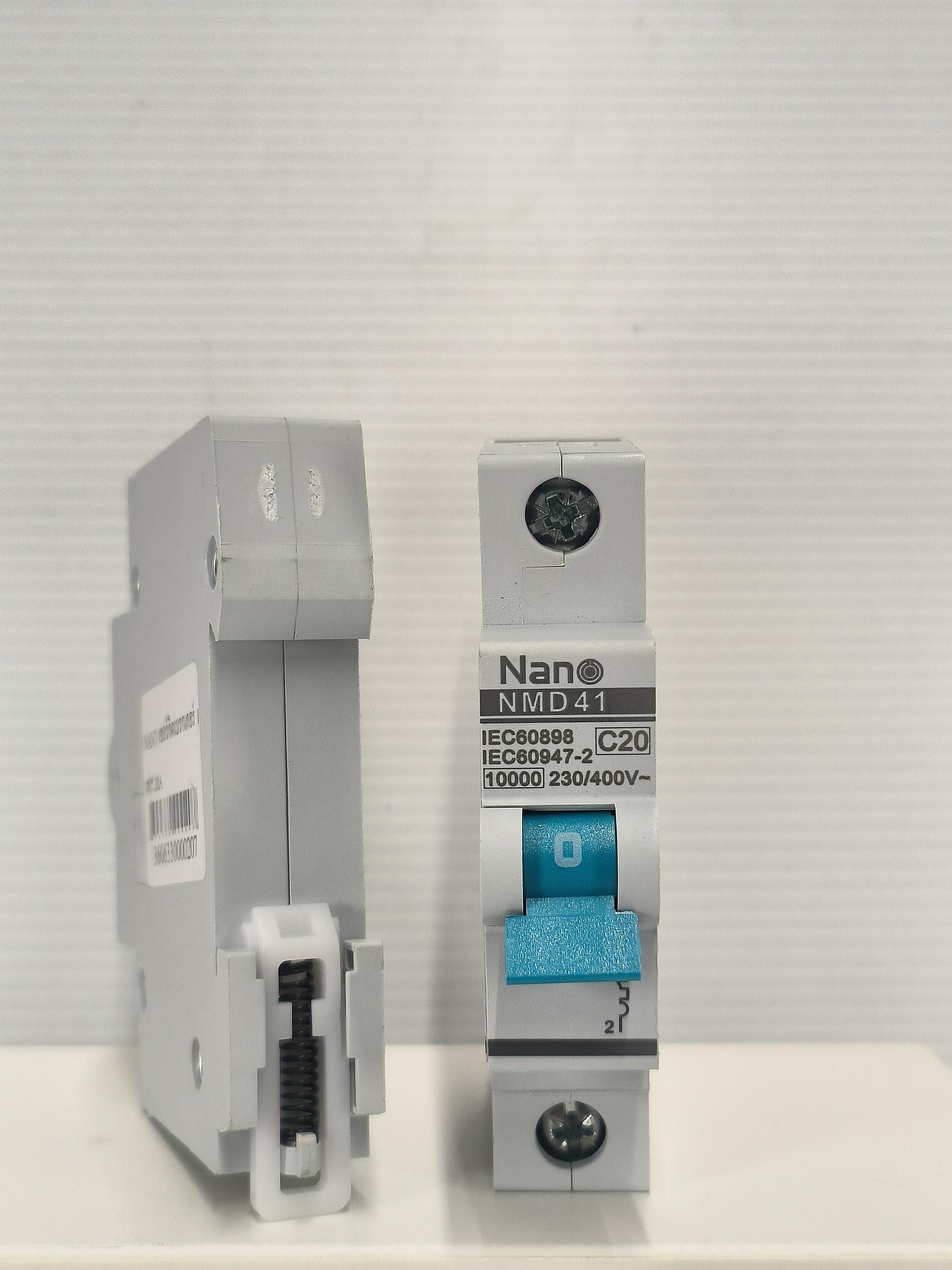 NANO เซอร์กิตเบรกเกอร์ NMD41C20 (1เฟส 20A)(12/ลัง) แบรนด์ นาโน อิเลคทริค โปรดักซ์ - ระบบไฟฟ้าและระบบน้ำ ราคา 175 บาท