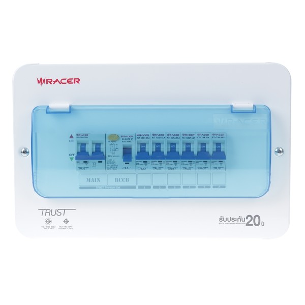 RACER ตู้คอนซูเมอร์เซ็ทสำเร็จ พรีเมี่ยมเซต+ กันดูด 63A 6ช่อง (5/ลัง) 8858869060091 - ภาพที่ 5