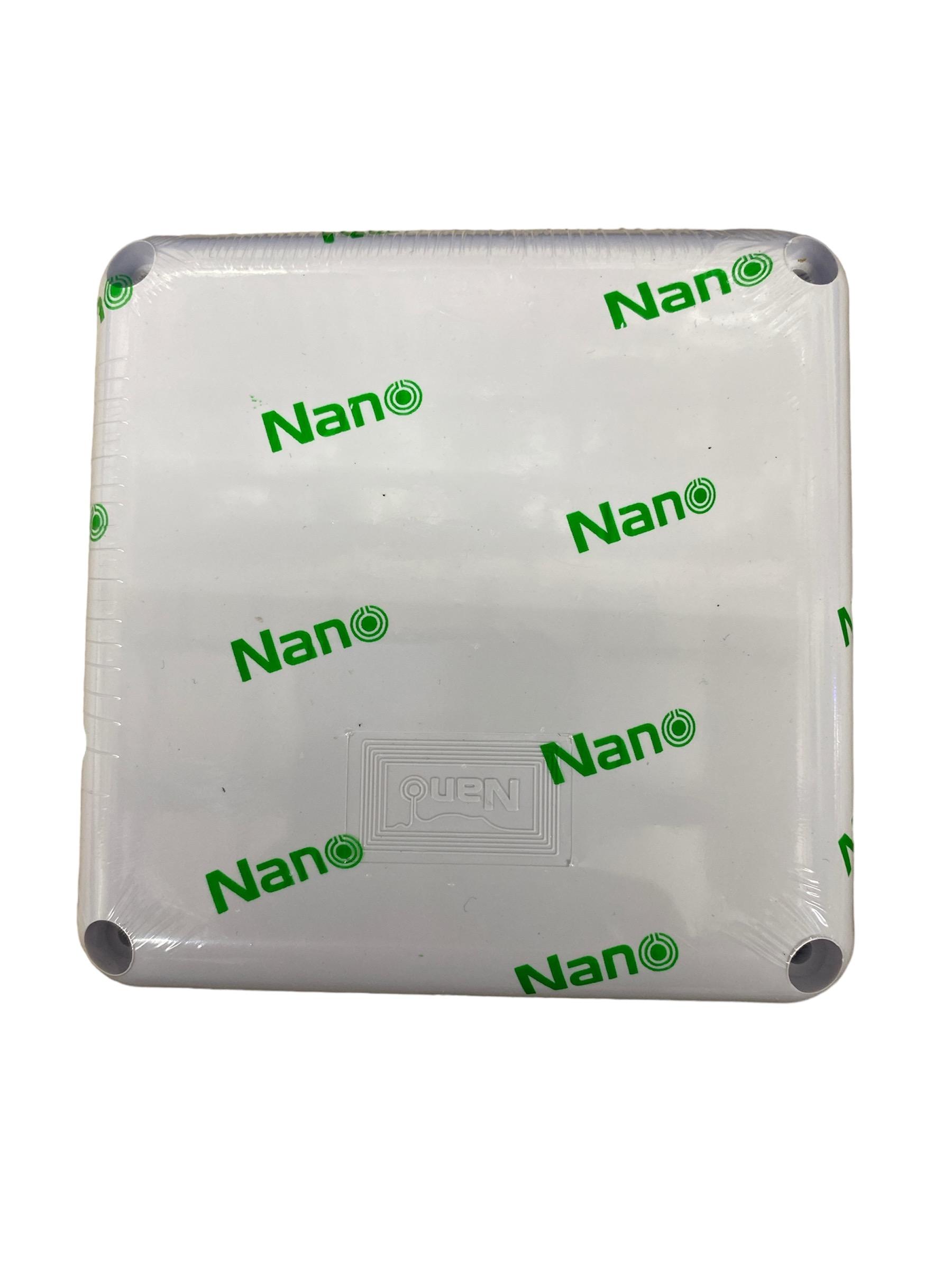 NANO กล่องแยกกันน้ำพลาสติก NANO-202W (109.5*109.5*59.8mm.) ขาว(40/ลัง) แบรนด์ นาโน อิเลคทริค โปรดักซ์ - ระบบไฟฟ้าและระบบน้ำ ราคา 40 บาท