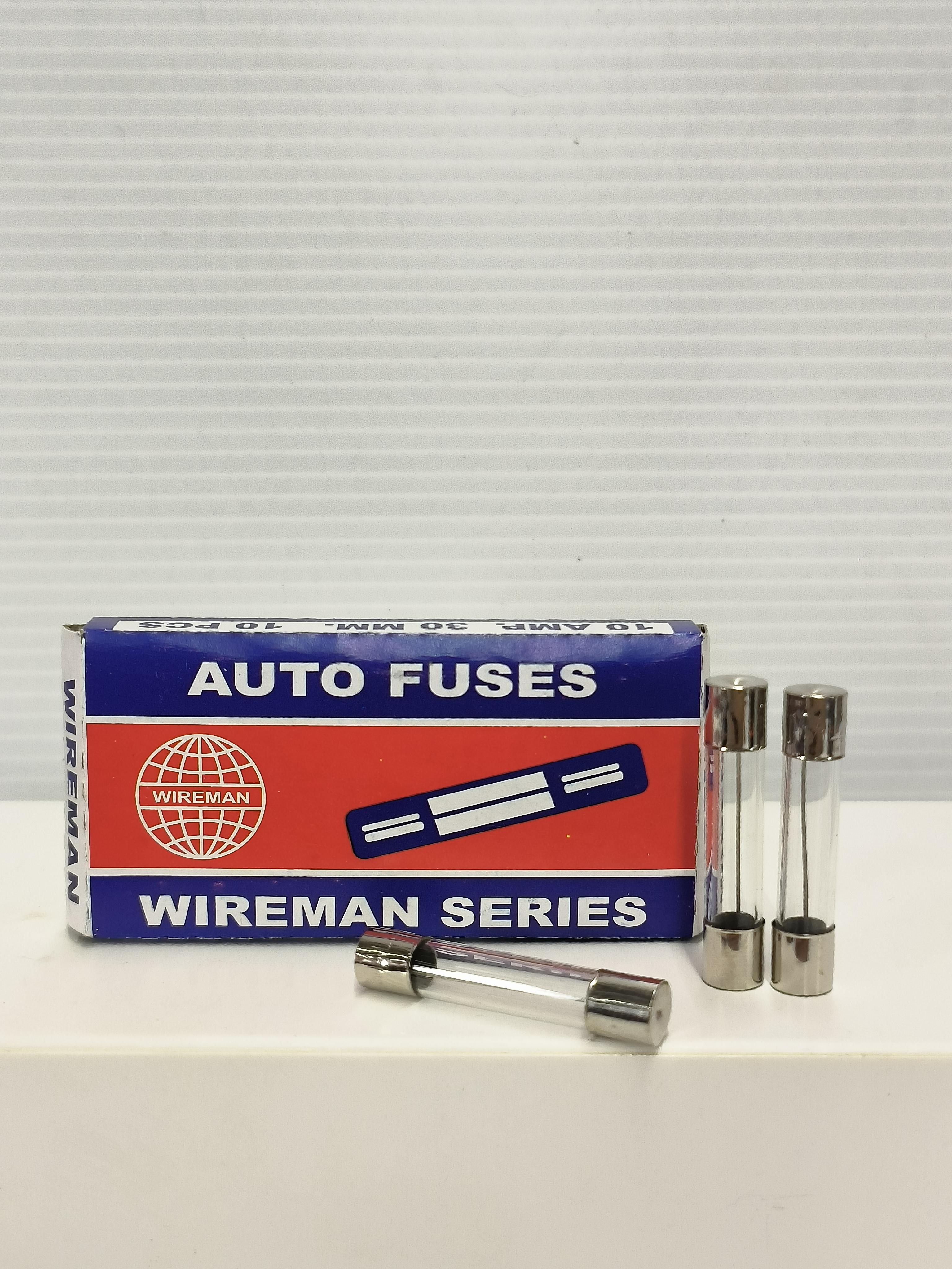 ฟิวส์หลอดแก้ว 30 mm. 10A (ยาว) 10ตัว/กล่อง แบรนด์ สารคามไลท์ติ้ง - ระบบไฟฟ้าและระบบน้ำ ราคา 45 บาท
