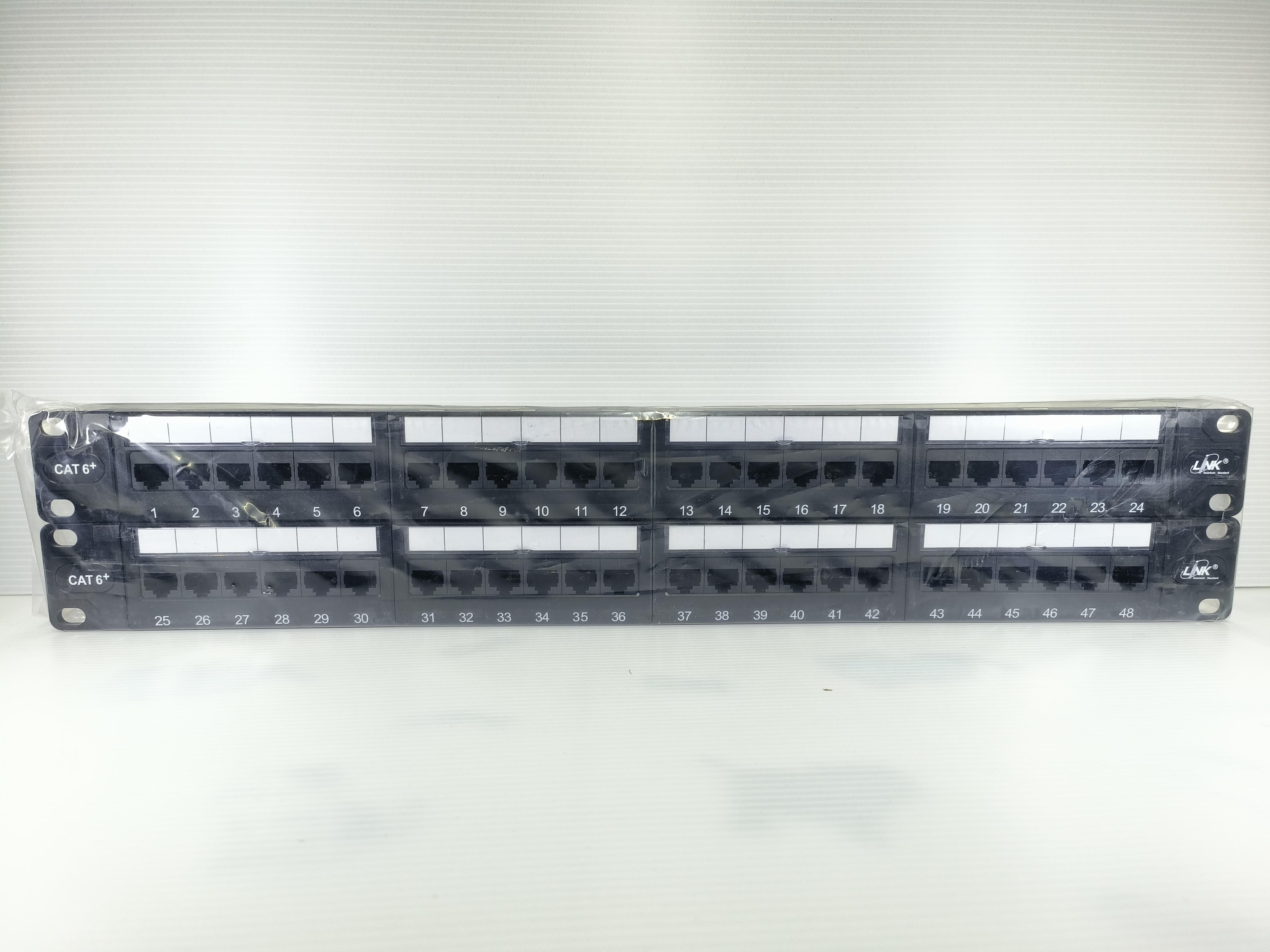 LINK พาแนล CAT6 PATCH PANEL 48 PORT(1U)w/MANAGEMENT US3148A แบรนด์ อินเตอร์ลิ้งค์ - ระบบไฟฟ้าและระบบน้ำ ราคา 2,300 บาท