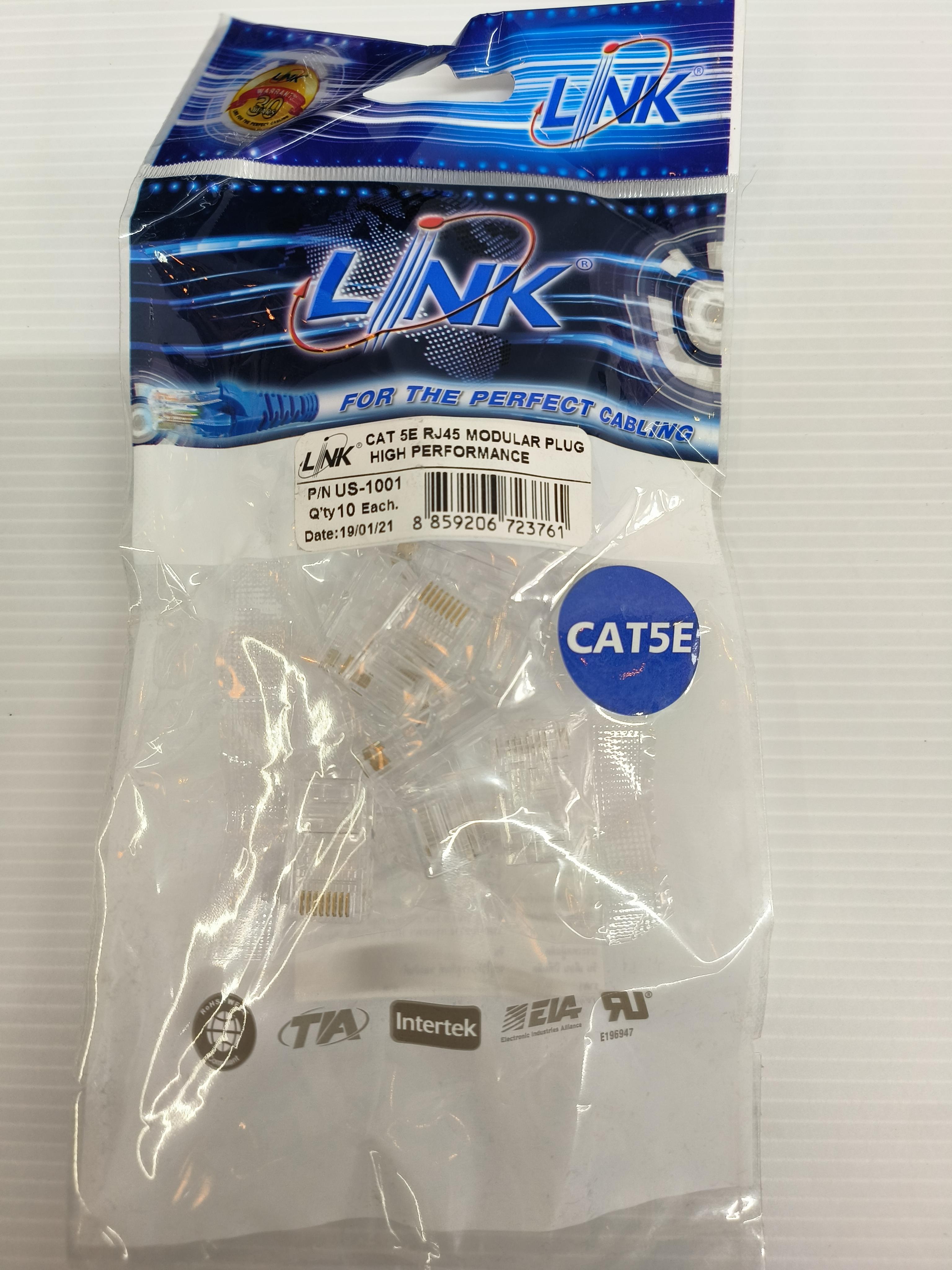 LINK หัวแลน RJ45 ตัวผู้ CAT5 US1001
