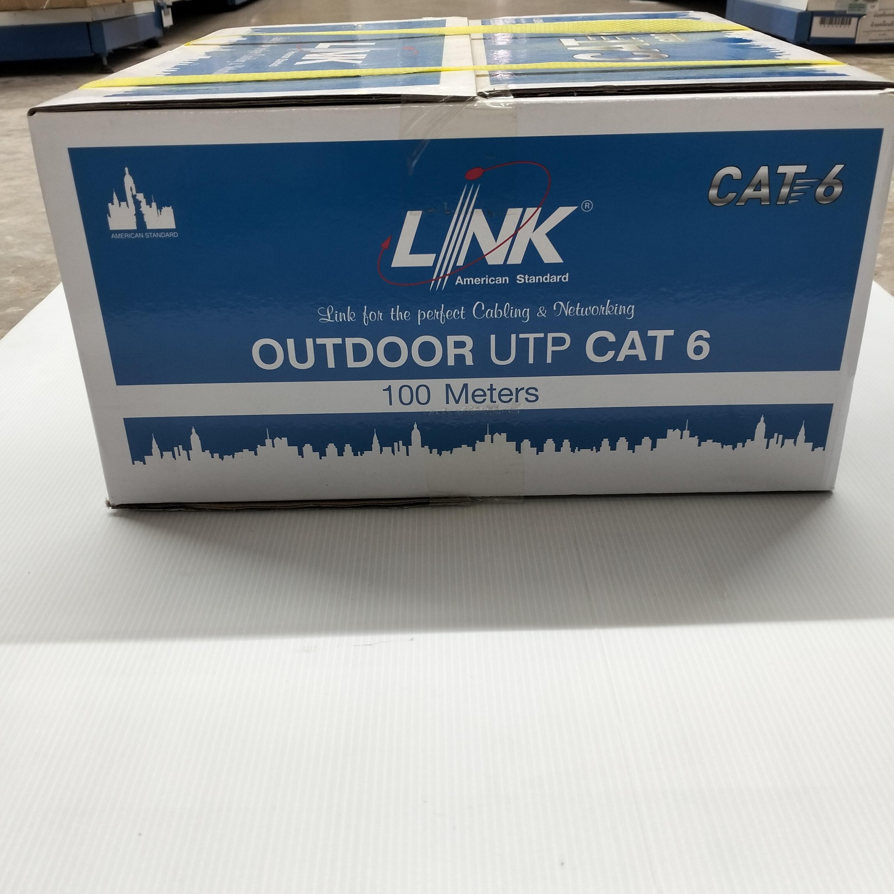 LINK สายแลน CAT6 ภายนอก+สายสลิง W/Drop wire 23AWG กล่อง 100ม. US9106MD1 แบรนด์ อินเตอร์ลิ้งค์ - ระบบไฟฟ้าและระบบน้ำ ราคา 1,279 บาท