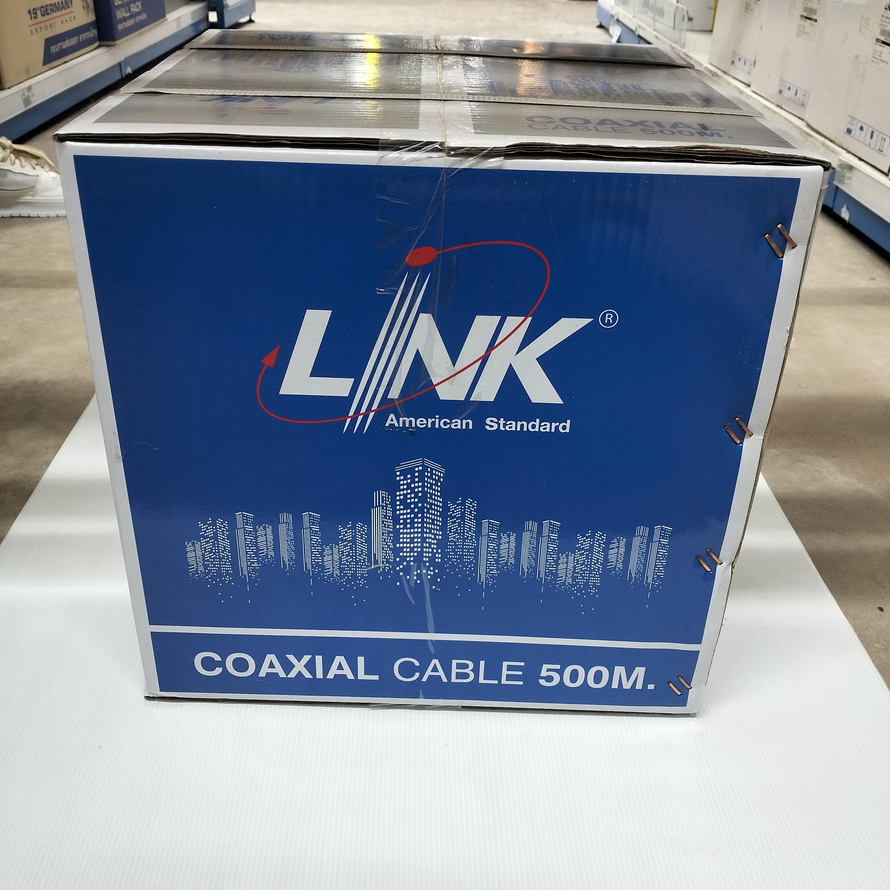 LINK สาย RG6 CB-0106A-WH 500 เมตร สีขาว แบรนด์ LINK - ระบบไฟฟ้าและระบบน้ำ ราคา 2,990 บาท