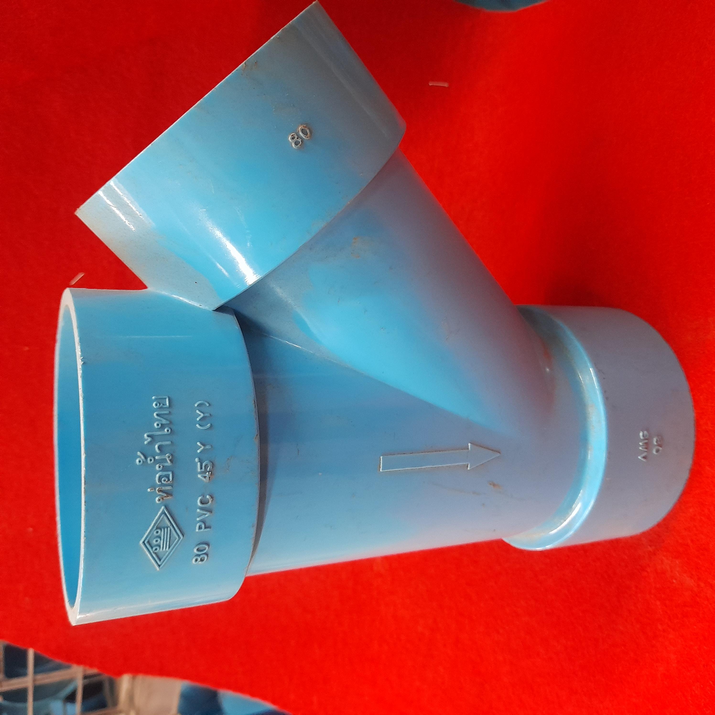 ท่อน้ำไทย สามตาวาย 45 องศา PVC 3 นิ้ว แบรนด์ ท่อน้ำไทย - ระบบไฟฟ้าและระบบน้ำ ราคา 115 บาท