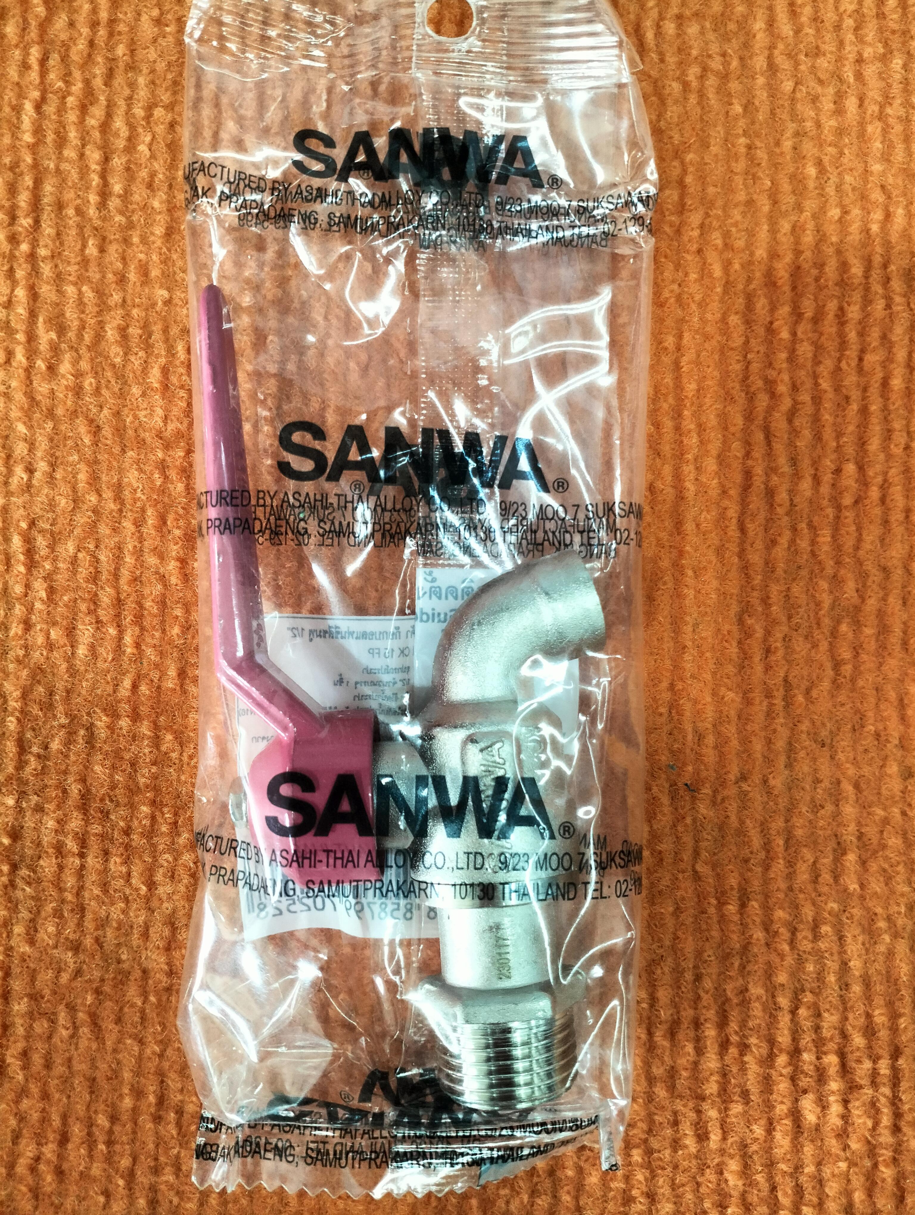 SANWA ก๊อกบอลแฟนซี CK15 FP 1/2 สีชมพู