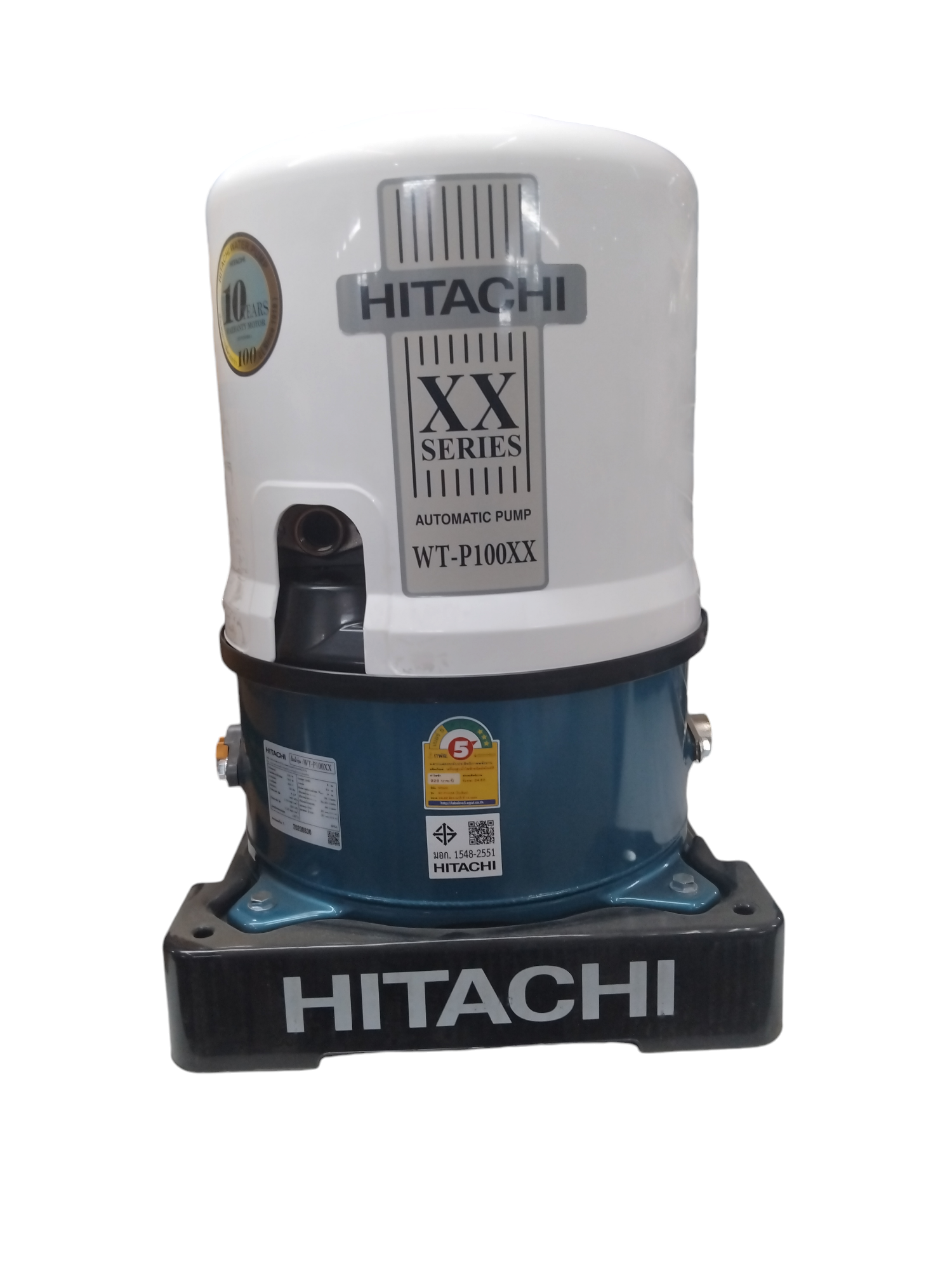 HITACHI ปั๊มน้ำอัตโนมัติ ปั๊มกลม WT-P100XX