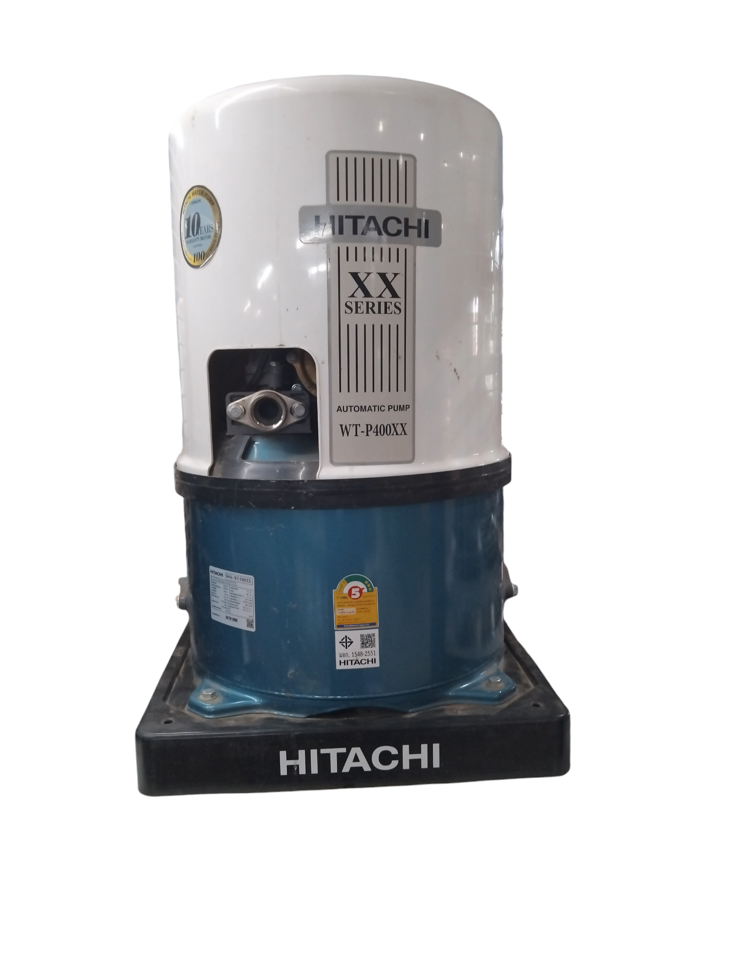 HITACHI ปั๊มน้ำอัตโนมัติ ปั๊มกลม WT-P400XX แบรนด์ HITACHI - ระบบไฟฟ้าและระบบน้ำ ราคา 12,790 บาท