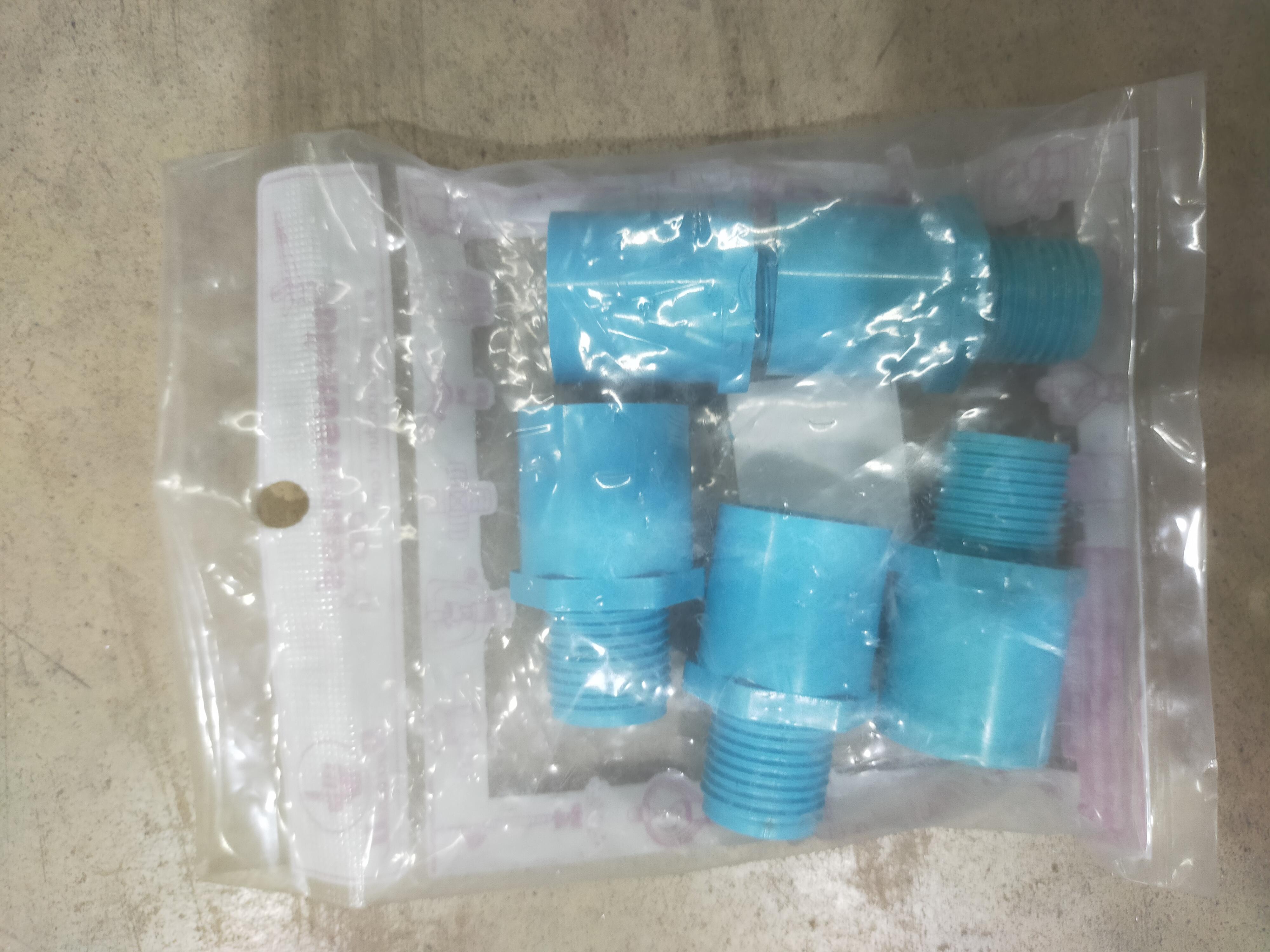 KANOK ต่อตรงสวมท่อPVC เกลียวนอก P*5 สีฟ้า 1/2นิ้ว 306-06 แบรนด์ กนก โปรดักส์ - การเกษตร ราคา 12 บาท