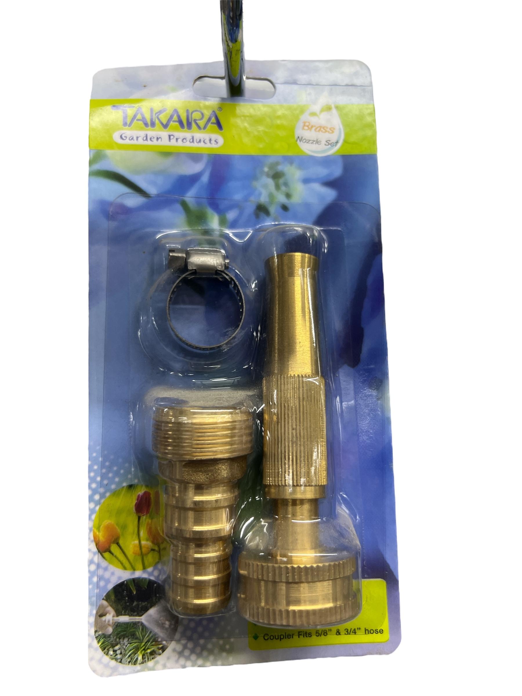 TAKARA ชุดหัวฉีดน้ำทองเหลือง(พร้อมข้อรัดเหล็ก) DGT2004 แบรนด์ TAKARA - การเกษตร ราคา 220 บาท