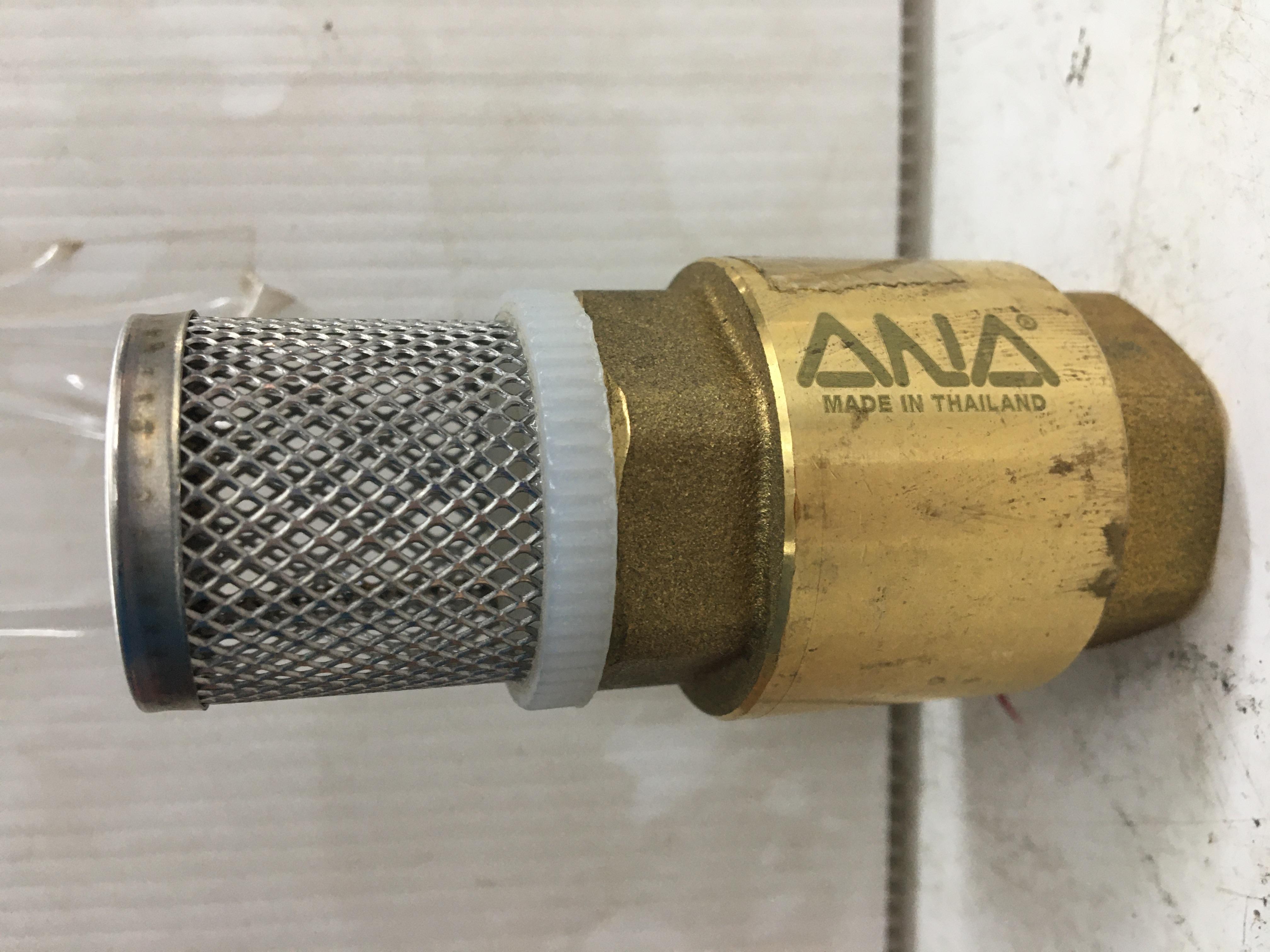 ANA ฟุตวาล์ว (สปริง) ทองเหลือง FVS115 #3/4นิ้ว (10/กล่อง)(100/ลัง) แบรนด์ ANA - การเกษตร ราคา 150 บาท