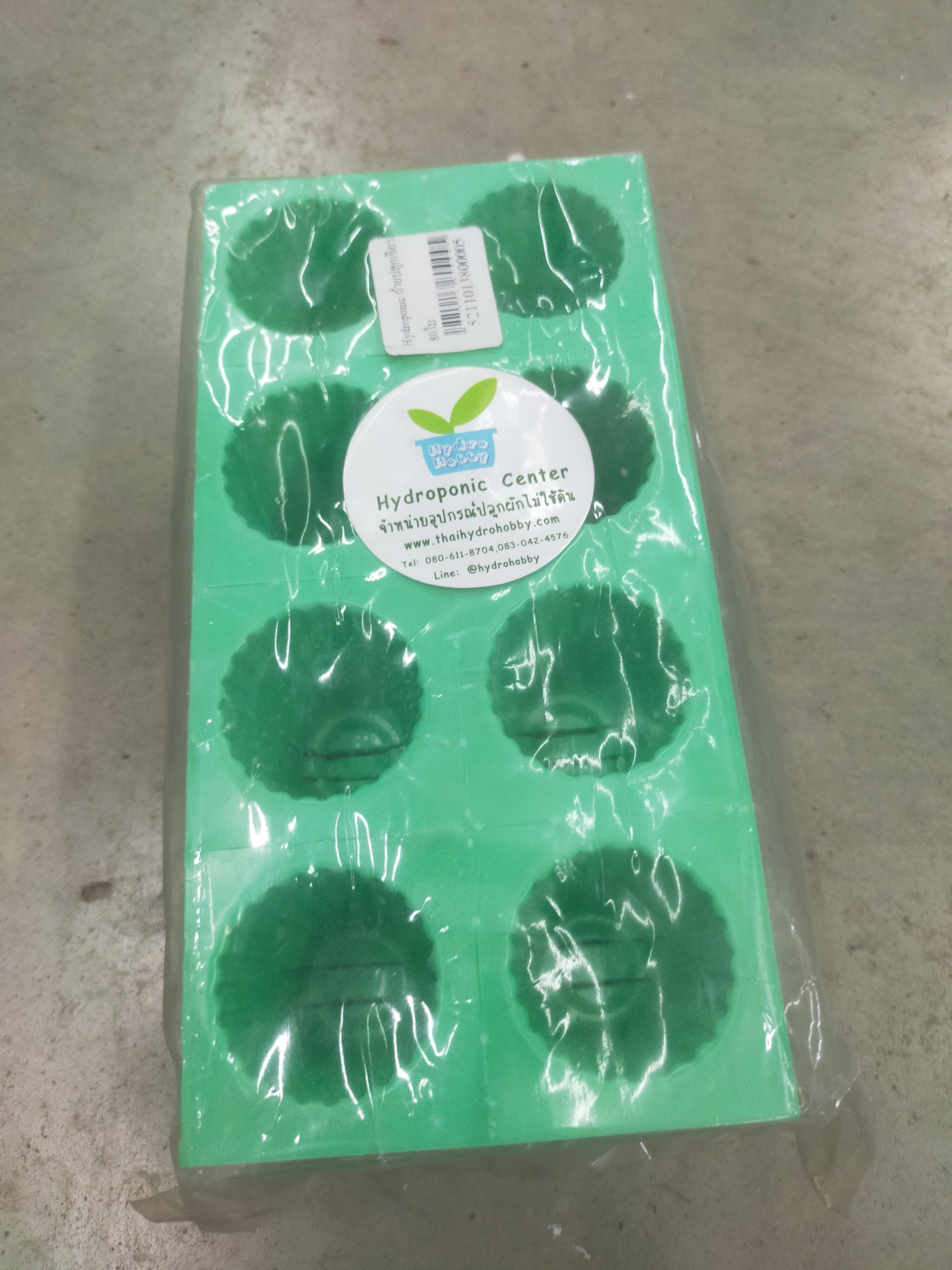 Hydroponic ถ้วยปลูกเขียว 80ใบ แบรนด์ โฮโดรแพลท์ - การเกษตร ราคา 37 บาท
