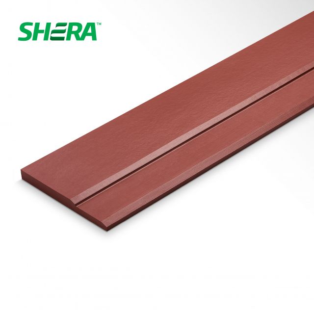 เชิงชายเฌอร่า รุ่นวันพลัส 2.2*23.5*300 สีแดงมะฮอกกานี แบรนด์ SHERA - โครงสร้าง