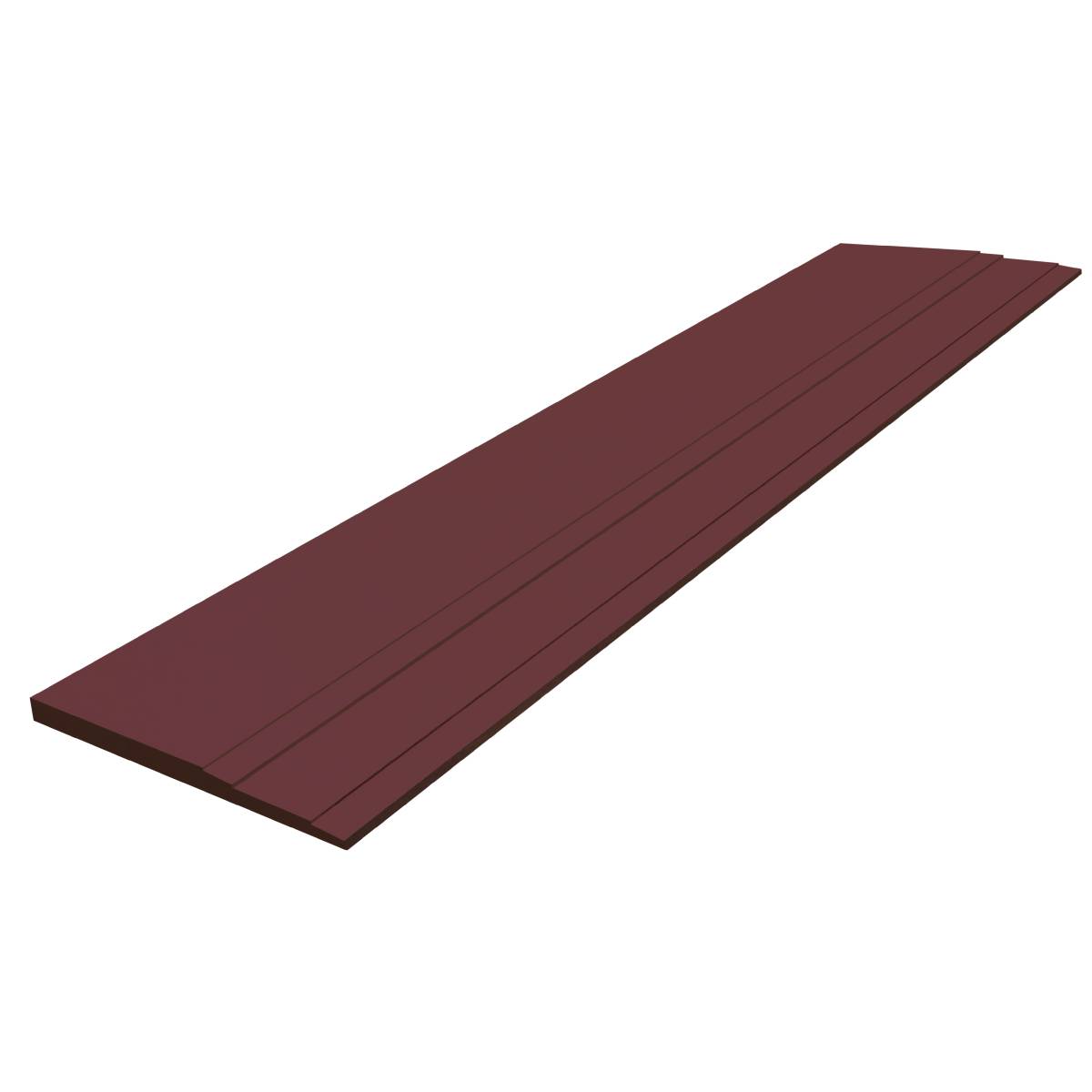 เชิงชาย 20x400x1.6 สีแดงมะฮอกกานี ดูร่าวัน (หนา1.6ซม.กว้าง 8 นิ้ว ยาว 4 เมตร)