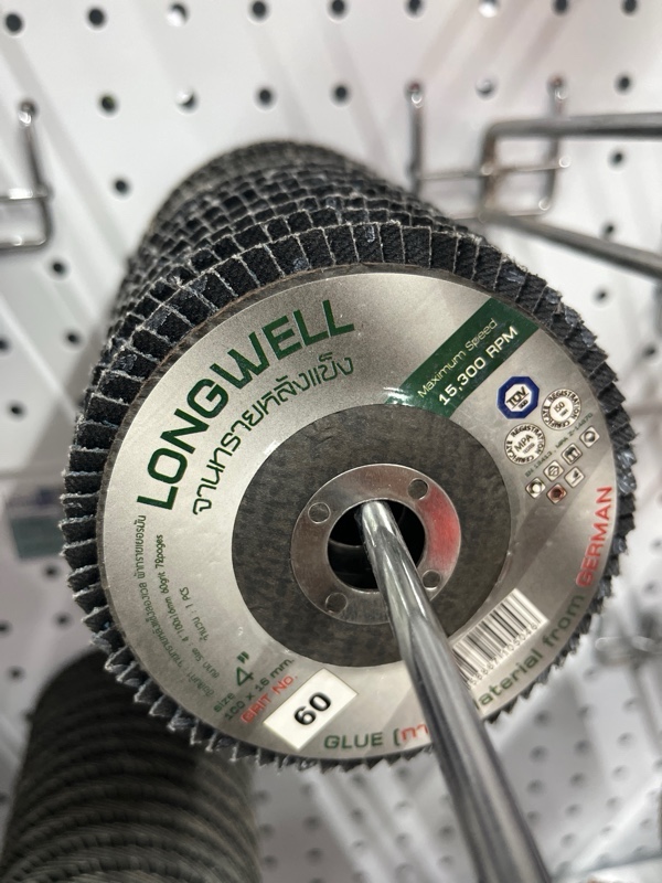 LONGWELL จานทรายหลังแข็งลองเวล 4 #60grit 72pages ผ้าทรายเยอรมัน(10Pcs/Box) 100x16mm - ภาพที่ 2
