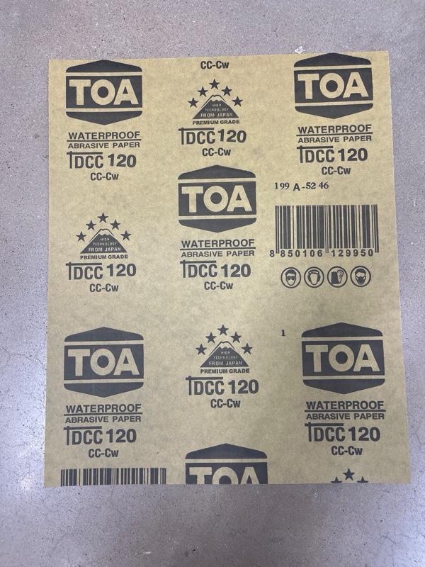TOA DCC กระดาษทรายน้ำ #120 - ภาพที่ 2