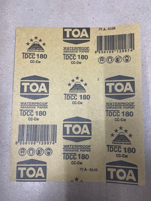TOA DCC กระดาษทรายน้ำ #180 - ภาพที่ 2