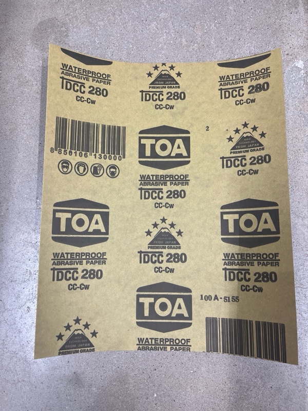 TOA DCC กระดาษทรายน้ำ #280 - ภาพที่ 2