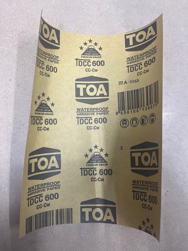 TOA DCC กระดาษทรายน้ำ #600 - ภาพที่ 2