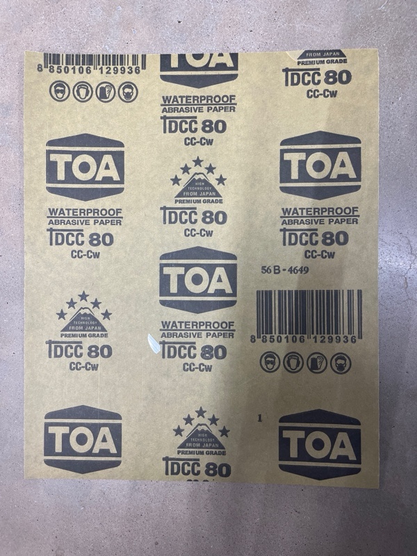 TOA DCC กระดาษทรายน้ำ #80 - ภาพที่ 2