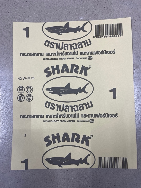 TOA กระดาษทรายขัดไม้ #1 SHARK ฉลาม - ภาพที่ 2