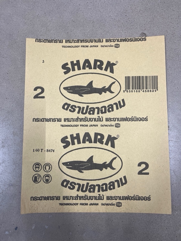 TOA กระดาษทรายขัดไม้ #2 SHARK ฉลาม - ภาพที่ 2