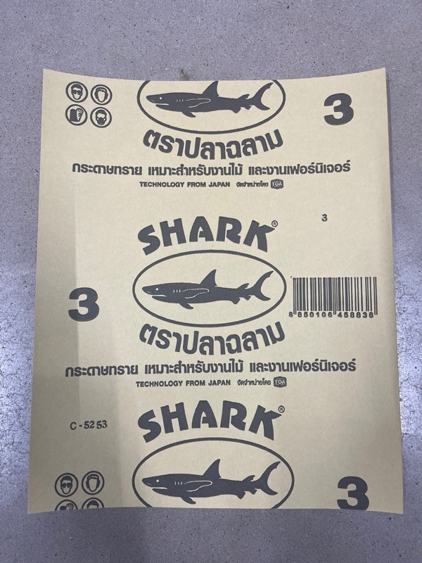 TOA กระดาษทรายขัดไม้ #3 SHARK ฉลาม - ภาพที่ 2