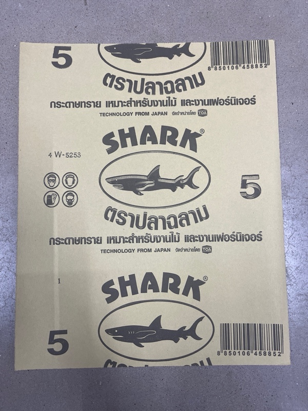 TOA กระดาษทรายขัดไม้ #5 SHARK ฉลาม - ภาพที่ 2