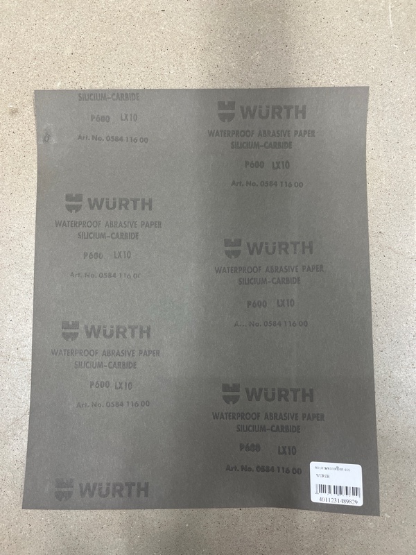 ** WURTH กระดาษทรายเปียก 600 - ภาพที่ 2