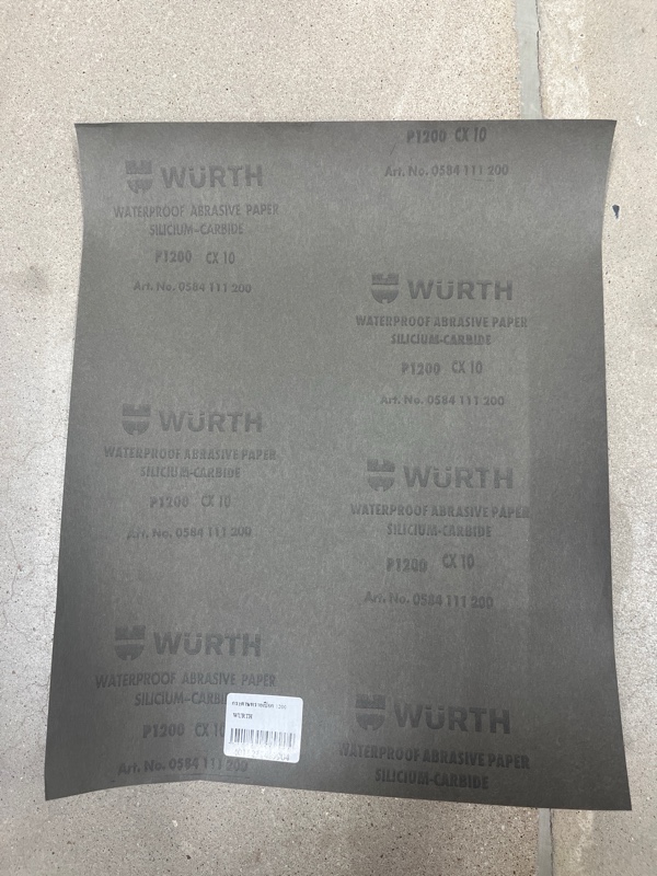 ** WURTH กระดาษทรายเปียก WSPAP-(SILIC-CA)-WTRPROF-P1200-230*280 - ภาพที่ 2