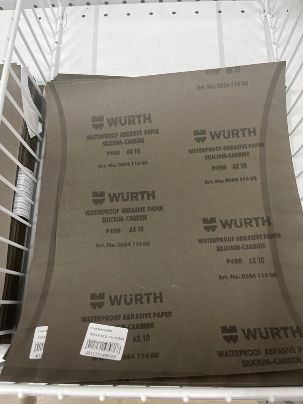 ** WURTH กระดาษทรายเปียก WSPAP-(SILIC-CA)-WTRPROF-P400-230*280 - ภาพที่ 3