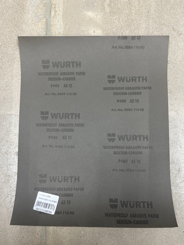 ** WURTH กระดาษทรายเปียก WSPAP-(SILIC-CA)-WTRPROF-P400-230*280 - ภาพที่ 4