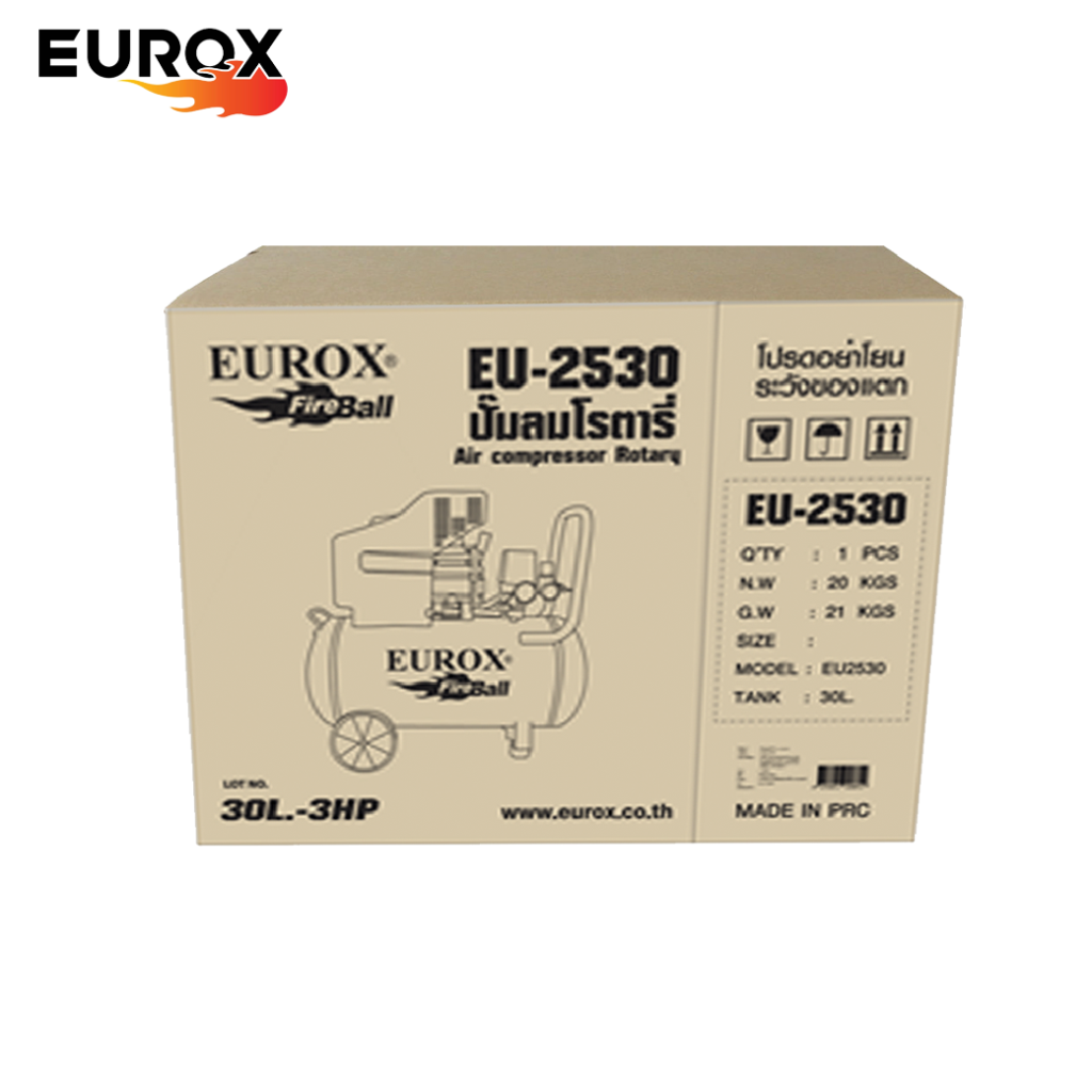 EUROX ปั๊มลม โรตารี่ 30ลิตร EU-2530 - ภาพที่ 3